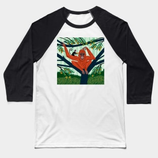 The Orangutan in The Orange Trees Baseball T-Shirt